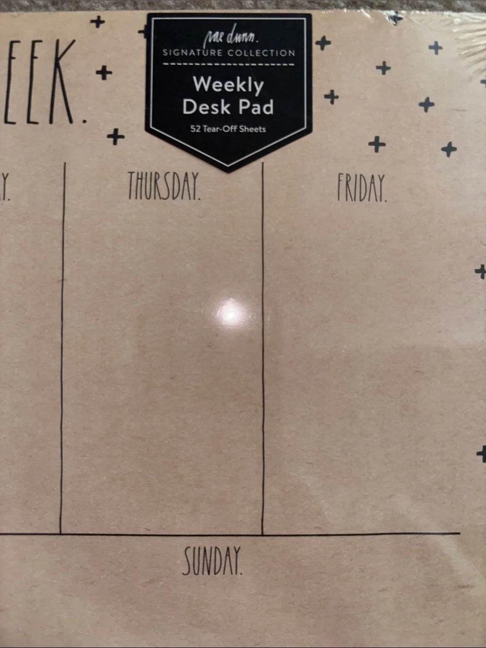 NEW Rae Dunn weekly desk pad